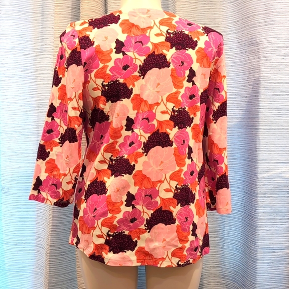 Charter Club 3/4 Sleeve Floral Blouse - XXL - Picture 3 of 4